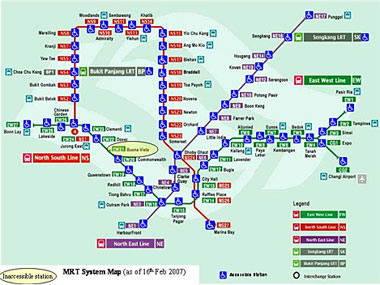 MRT disabled-friendly route map