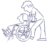 Tilt a wheelchair